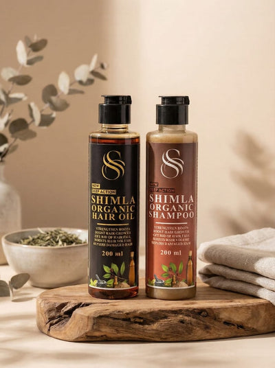 Shimla Organic Ultimate Hair Revival Kit (200ml Oil + 200ml Shampoo)