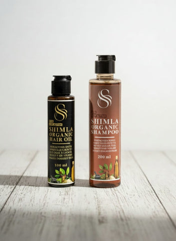 Shimla Organic Growth & Cleanse Duo (100ml Oil + 200ml Shampoo)