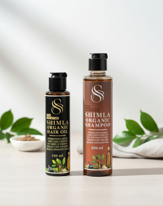 Shimla Organic Growth & Cleanse Duo (100ml Oil + 200ml Shampoo)
